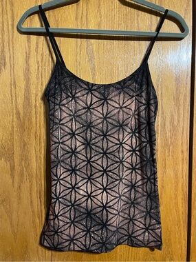 Black and Brown Geometric Cami Top - Women